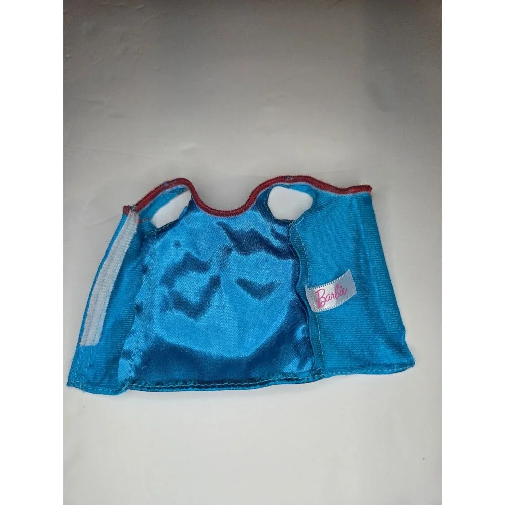 Barbie Doll DC Fashions Blue Tanktop with Superman Logo Peeling